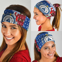 Cape Verde Christmas Neck Gaiter with Red and Blue Festive Pattern Christmas Tree and National Emblem Motif - Wonder Print Shop