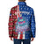Cape Verde Christmas Padded Jacket with Red and Blue Festive Pattern Christmas Tree and National Emblem Motif - Wonder Print Shop