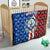 Cape Verde Christmas Quilt with Red and Blue Festive Pattern Christmas Tree and National Emblem Motif - Wonder Print Shop
