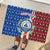 Cape Verde Christmas Rubber Doormat with Red and Blue Festive Pattern Christmas Tree and National Emblem Motif - Wonder Print Shop