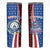 Cape Verde Christmas Skinny Tumbler with Red and Blue Festive Pattern Christmas Tree and National Emblem Motif - Wonder Print Shop