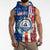 Cape Verde Christmas Sleeveless Hoodie with Red and Blue Festive Pattern Christmas Tree and National Emblem Motif - Wonder Print Shop