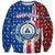 Cape Verde Christmas Sweatshirt with Red and Blue Festive Pattern Christmas Tree and National Emblem Motif - Wonder Print Shop