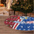 Cape Verde Christmas Tree Skirt with Red and Blue Festive Pattern Christmas Tree and National Emblem Motif - Wonder Print Shop