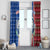 Cape Verde Christmas Window Curtain with Red and Blue Festive Pattern Christmas Tree and National Emblem Motif - Wonder Print Shop