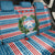 Texas Christmas Back Car Seat Cover with Blue and Red Striped Festive Pattern Lone Star and Santa Motif - Wonder Print Shop