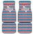 Texas Christmas Car Mats with Blue and Red Striped Festive Pattern Lone Star and Santa Motif - Wonder Print Shop