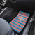 Texas Christmas Car Mats with Blue and Red Striped Festive Pattern Lone Star and Santa Motif - Wonder Print Shop