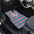 Texas Christmas Car Mats with Blue and Red Striped Festive Pattern Lone Star and Santa Motif - Wonder Print Shop