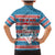 Texas Christmas Family Matching Mermaid Dress and Hawaiian Shirt with Blue and Red Striped Festive Pattern Lone Star and Santa Motif - Wonder Print Shop