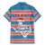 Texas Christmas Family Matching Mermaid Dress and Hawaiian Shirt with Blue and Red Striped Festive Pattern Lone Star and Santa Motif - Wonder Print Shop