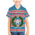 Texas Christmas Family Matching Mermaid Dress and Hawaiian Shirt with Blue and Red Striped Festive Pattern Lone Star and Santa Motif - Wonder Print Shop