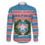Texas Christmas Family Matching Off The Shoulder Long Sleeve Dress and Hawaiian Shirt with Blue and Red Striped Festive Pattern Lone Star and Santa Motif - Wonder Print Shop