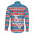 Texas Christmas Family Matching Off The Shoulder Long Sleeve Dress and Hawaiian Shirt with Blue and Red Striped Festive Pattern Lone Star and Santa Motif - Wonder Print Shop