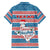Texas Christmas Family Matching Short Sleeve Bodycon Dress and Hawaiian Shirt with Blue and Red Striped Festive Pattern Lone Star and Santa Motif - Wonder Print Shop