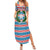 Texas Christmas Family Matching Summer Maxi Dress and Hawaiian Shirt with Blue and Red Striped Festive Pattern Lone Star and Santa Motif - Wonder Print Shop
