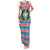 Texas Christmas Family Matching Tank Maxi Dress and Hawaiian Shirt with Blue and Red Striped Festive Pattern Lone Star and Santa Motif - Wonder Print Shop