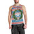 Texas Christmas Men Tank Top with Blue and Red Striped Festive Pattern Lone Star and Santa Motif - Wonder Print Shop