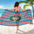 Texas Christmas Sarong with Blue and Red Striped Festive Pattern Lone Star and Santa Motif - Wonder Print Shop