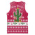 Texas Christmas Basketball Jersey with Red and White Snowflake Pattern Longhorn Skull and Christmas Cactus Motif - Wonder Print Shop