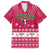 Texas Christmas Family Matching Long Sleeve Bodycon Dress and Hawaiian Shirt with Red and White Snowflake Pattern Longhorn Skull and Christmas Cactus Motif - Wonder Print Shop