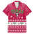 Texas Christmas Family Matching Off Shoulder Maxi Dress and Hawaiian Shirt with Red and White Snowflake Pattern Longhorn Skull and Christmas Cactus Motif - Wonder Print Shop