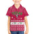 Texas Christmas Family Matching Off Shoulder Short Dress and Hawaiian Shirt with Red and White Snowflake Pattern Longhorn Skull and Christmas Cactus Motif - Wonder Print Shop