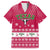 Texas Christmas Family Matching Short Sleeve Bodycon Dress and Hawaiian Shirt with Red and White Snowflake Pattern Longhorn Skull and Christmas Cactus Motif - Wonder Print Shop
