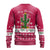Texas Christmas Ugly Christmas Sweater with Red and White Snowflake Pattern Longhorn Skull and Christmas Cactus Motif - Wonder Print Shop