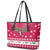 Texas Christmas Leather Tote Bag with Red and White Snowflake Pattern Longhorn Skull and Christmas Cactus Motif - Wonder Print Shop