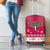 Texas Christmas Luggage Cover with Red and White Snowflake Pattern Longhorn Skull and Christmas Cactus Motif - Wonder Print Shop