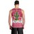 Texas Christmas Men Tank Top with Red and White Snowflake Pattern Longhorn Skull and Christmas Cactus Motif - Wonder Print Shop
