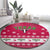 Texas Christmas Round Carpet with Red and White Snowflake Pattern Longhorn Skull and Christmas Cactus Motif - Wonder Print Shop