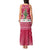 Texas Christmas Tank Maxi Dress with Red and White Snowflake Pattern Longhorn Skull and Christmas Cactus Motif - Wonder Print Shop
