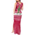 Texas Christmas Tank Maxi Dress with Red and White Snowflake Pattern Longhorn Skull and Christmas Cactus Motif - Wonder Print Shop
