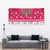 Texas Christmas Tapestry with Red and White Snowflake Pattern Longhorn Skull and Christmas Cactus Motif - Wonder Print Shop
