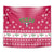 Texas Christmas Tapestry with Red and White Snowflake Pattern Longhorn Skull and Christmas Cactus Motif - Wonder Print Shop