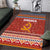 Angola Christmas Area Rug with Red Snowflake Pattern Tribal Santa Claus Motif - Wonder Print Shop