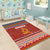 Angola Christmas Area Rug with Red Snowflake Pattern Tribal Santa Claus Motif - Wonder Print Shop