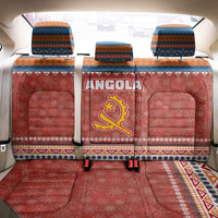 Angola Christmas Back Car Seat Cover with Red Snowflake Pattern Tribal Santa Claus Motif - Wonder Print Shop