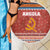 Angola Christmas Beach Blanket with Red Snowflake Pattern Tribal Santa Claus Motif - Wonder Print Shop