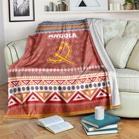 Angola Christmas Blanket with Red Snowflake Pattern Tribal Santa Claus Motif - Wonder Print Shop