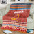 Angola Christmas Blanket with Red Snowflake Pattern Tribal Santa Claus Motif - Wonder Print Shop