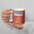 Angola Christmas Ceramic Mug with Red Snowflake Pattern Tribal Santa Claus Motif - Wonder Print Shop