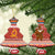 Angola Christmas Ceramic Ornament with Red Snowflake Pattern Tribal Santa Claus Motif - Wonder Print Shop