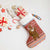 Angola Christmas Stocking with Red Snowflake Pattern Tribal Santa Claus Motif - Wonder Print Shop