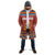 Angola Christmas Cloak with Red Snowflake Pattern Tribal Santa Claus Motif - Wonder Print Shop