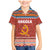 Angola Christmas Family Matching Mermaid Dress and Hawaiian Shirt with Red Snowflake Pattern Tribal Santa Claus Motif - Wonder Print Shop