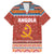 Angola Christmas Family Matching Puletasi and Hawaiian Shirt with Red Snowflake Pattern Tribal Santa Claus Motif - Wonder Print Shop