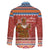 Angola Christmas Family Matching Puletasi and Hawaiian Shirt with Red Snowflake Pattern Tribal Santa Claus Motif - Wonder Print Shop